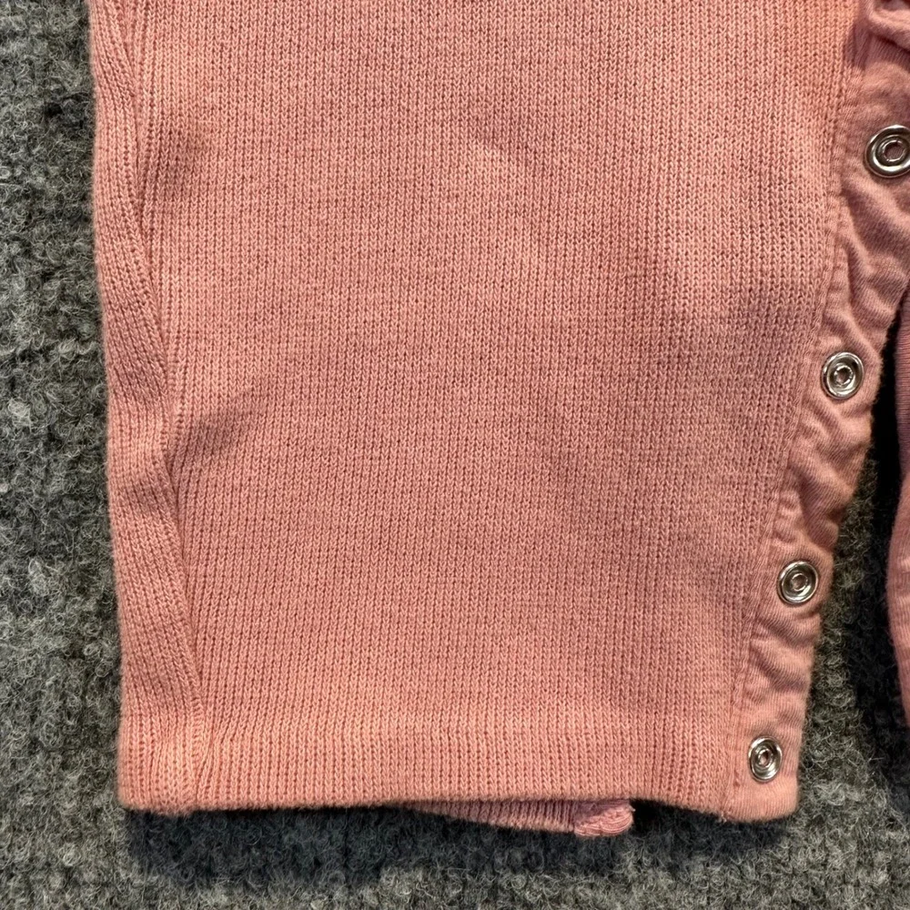 Ralph Lauren Knit Romper Baby Girls 6M Pink Shawl Collar Preppy Classic Coverall